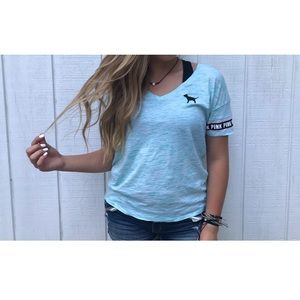 Teal PINK Victoria Secret T-shirt